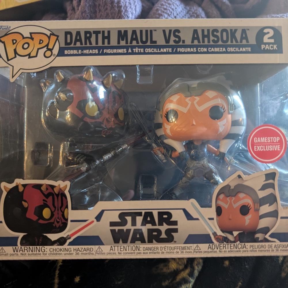 Funko Pop! Star Wars Darth Maul and Ahsoka Figures